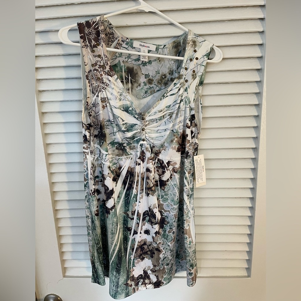 Whimsical, Y2K Floral Blouse - new with tags!